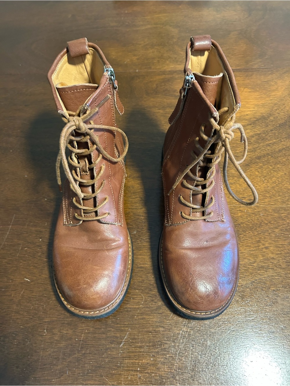 Womenโs Brown Leather Lace-Up Boots from Dwarves. Excellent quality and comfy!